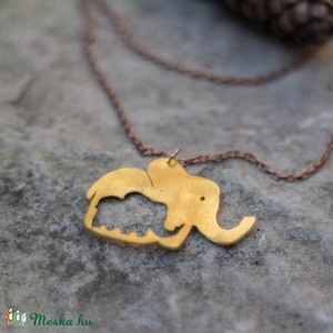 Elefánt nyaklánc, állatos nyaklánc, elefánt ékszer -  - Meska.hu