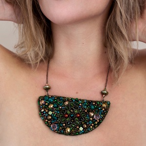 Zöld aventurin esküvői nyakék, alkalmi ékszer, Mennyasszonyi ékszer - Meska.hu