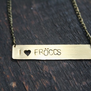 I <3 FRÖCCS - táblácskás nyaklánc, vicces ajándék - Meska.hu