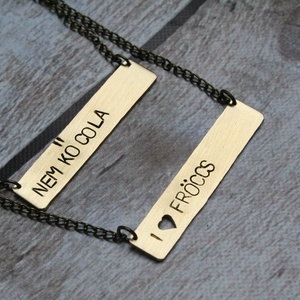 I <3 FRÖCCS - táblácskás nyaklánc, vicces ajándék -  - Meska.hu