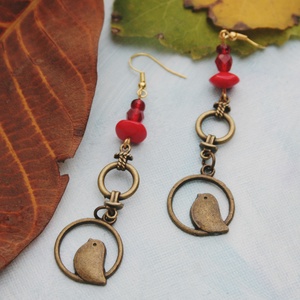 Pintyögő fityfiritty fülbevaló, Ékszer, Fülbevaló, Lógó fülbevaló, , MESKA