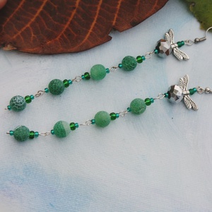 Extrém hosszú lógós fülbevaló - ékszer - fülbevaló - lógó fülbevaló - Meska.hu