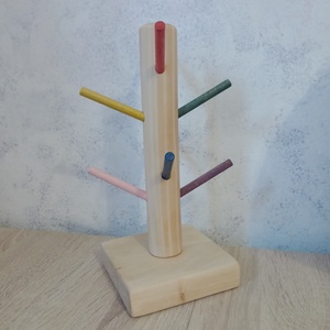 Szivárványos gyűrűszortírozó - játék & sport - készségfejlesztő és logikai játék - montessori szivárvány, waldorf játékok - Meska.hu