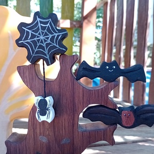 Fából készült denevér, Otthon & Életmód, Dekoráció, Halloween, Halloweeni figurák, Famegmunkálás, MESKA