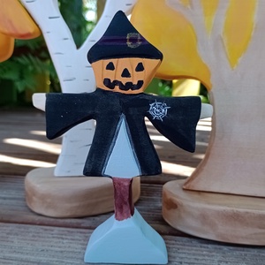 Fából készült halloweeen-i madárijesztő, Otthon & Életmód, Dekoráció, Halloween, Halloweeni figurák, Famegmunkálás, MESKA