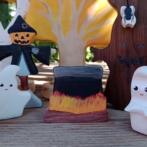 Fából készült szellemek, Otthon & Életmód, Dekoráció, Halloween, Halloweeni figurák, Famegmunkálás, MESKA