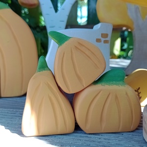 Fából készült tökszett, Otthon & Életmód, Dekoráció, Halloween, Halloweeni figurák, Famegmunkálás, MESKA