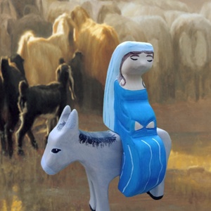 Mária útja szett, Karácsony, Karácsonyi lakásdekoráció, Karácsonyi falu, házikó, Famegmunkálás, Festészet, MESKA