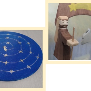 Waldorf adventi lépegető - karácsony - karácsonyi lakásdekoráció - karácsonyi falu, házikó - Meska.hu