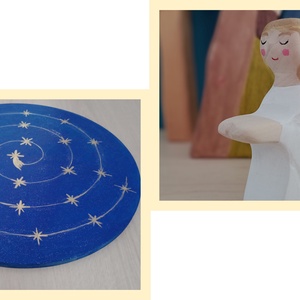 Waldorf adventi lépegető - karácsony - karácsonyi lakásdekoráció - karácsonyi falu, házikó - Meska.hu