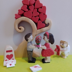 Valentin-napi (Bálint-napi) fajáték szett - baba - mama - baba játékok - waldorf játékok - Meska.hu