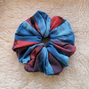 Batikolt patchwork scrunchie - textil hajgumi - ruha & divat - hajdísz & hajcsat - hajgumi - Meska.hu