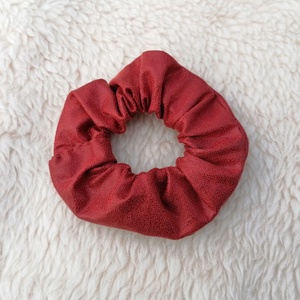 Téglaszínű művelúr scrunchie - textil hajgumi , Ruha & Divat, Hajdísz & Hajcsat, Hajgumi, Varrás, MESKA