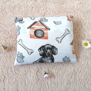 Kutya mintás meggymag párna - szépségápolás - egészségmegőrzési kellékek - meggymagpárna - Meska.hu