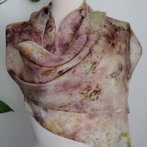  Ecoprint hernyóselyem sál - ruha & divat - sál, sapka, kendő - sál - Meska.hu