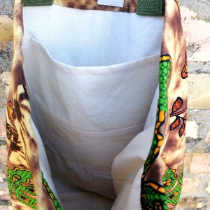 Afrikai batik mintás textil kézitáska  - táska & tok - bevásárlás & shopper táska - shopper, textiltáska, szatyor - Meska.hu