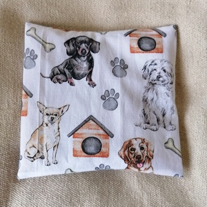 Kutya mintás meggymag párna - Meska.hu