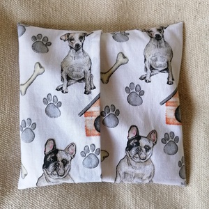 Kutya mintás meggymag párna - szépségápolás - egészségmegőrzési kellékek - meggymagpárna - Meska.hu