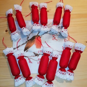 12 db textil szaloncukor - Meska.hu