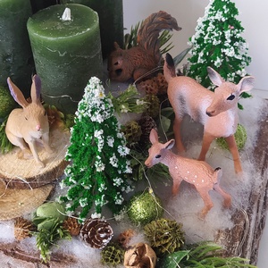 Erdei állatos adventi asztaldísz - karácsony - adventi díszek - adventi asztaldísz - Meska.hu