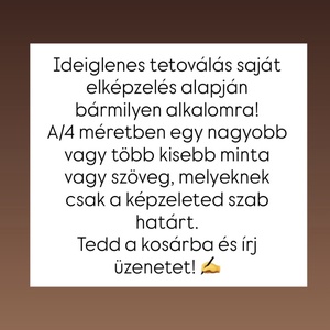 Ideiglenes, lemosható tetoválás egyedi elképzelés alapján (A/4) - művészet - grafika & illusztráció - digitális - Meska.hu