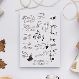 Karácsonyi ideiglenes tetkó (A6 méret), Karácsony, Karácsonyi ruházat, Karácsonyi ruha kiegészítők, Mindenmás, MESKA