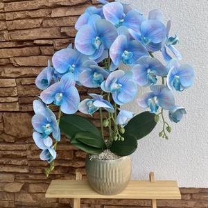 Real touch orchidea kerámia csónak kaspóba-kék , Otthon & Lakás, Dekoráció, Virágdísz és tartó, Csokor & Virágdísz, , MESKA