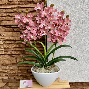 3 ágas csónak orchidea kerámia kaspóba-rózsaszín - otthon & életmód - dekoráció - virágdísz és tartó - csokor & virágdísz - Meska.hu
