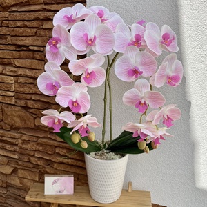 Real touch orchidea kerámia kaspóba-prémium halvány rózsaszím - Meska.hu