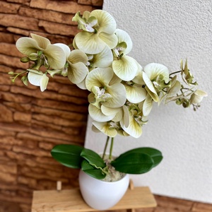 Real touch orchidea kerámia kaspóba-halvány zöld - otthon & életmód - dekoráció - virágdísz és tartó - csokor & virágdísz - Meska.hu