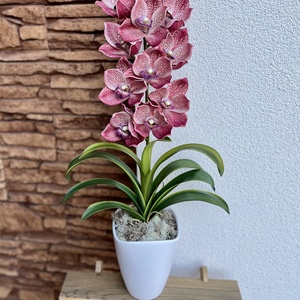Polifoam csónak orchidea-sötét mályva - otthon & életmód - dekoráció - virágdísz és tartó - csokor & virágdísz - Meska.hu