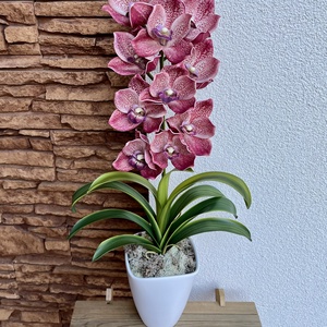 Polifoam csónak orchidea-sötét mályva - otthon & életmód - dekoráció - virágdísz és tartó - csokor & virágdísz - Meska.hu
