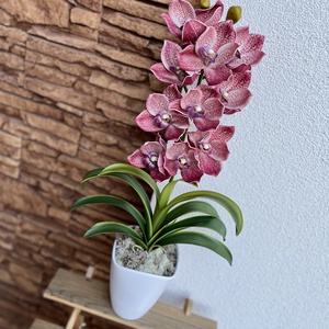 Polifoam csónak orchidea-sötét mályva - otthon & életmód - dekoráció - virágdísz és tartó - csokor & virágdísz - Meska.hu
