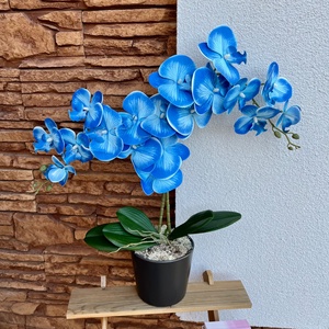Real touch orchidea kerámia kaspóba-király kék - otthon & életmód - dekoráció - virágdísz és tartó - csokor & virágdísz - Meska.hu