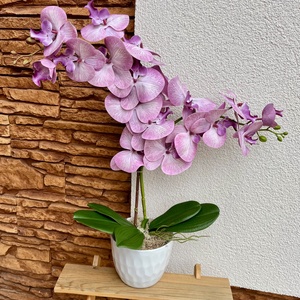 Real touch orchidea kerámia kaspóba-lila, Otthon & Életmód, Dekoráció, Virágdísz és tartó, Csokor & Virágdísz, , MESKA