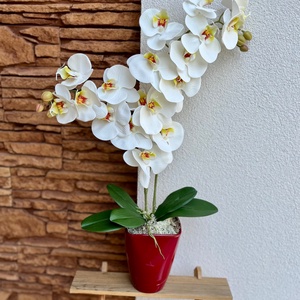 Real touch prémium orchidea magasított kaspóban - Meska.hu