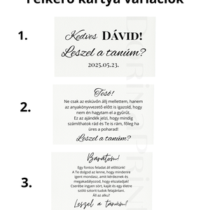 Férfi tanú felkérő csomag - esküvő - meghívó & kártya - tanú felkérő - Meska.hu