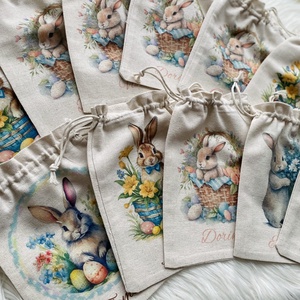 Húsvéti névre szóló tojásgyűjtő  - játék & sport - ovis felszerelés - ovis zsák - Meska.hu