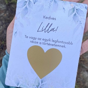 Tanú vagy koszorúslány felkérő kaparós kártya, Esküvő, Meghívó & Kártya, Koszorúslány felkérő, Fotó, grafika, rajz, illusztráció, MESKA
