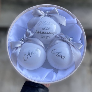 Karácsonyi gömb 8 cm 3db  - Meska.hu