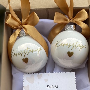 Keresztszülő felkérő karácsonyi gömb - otthon & életmód - konyhafelszerelés, tálalás - tálalás - bögre & csésze - Meska.hu