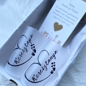 Keresztszülő felkérő ajándék, Baba - mama, Keresztelő kellékek, Keresztszülő felkérő, Fotó, grafika, rajz, illusztráció, MESKA