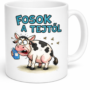 Fosok a tejtől bögre, Otthon & Életmód, Konyhafelszerelés, tálalás, Tálalás, Bögre & Csésze, Fotó, grafika, rajz, illusztráció, MESKA