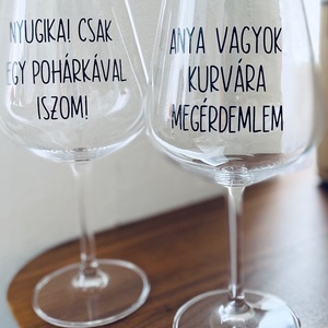 Egyedi boros pohár - Meska.hu