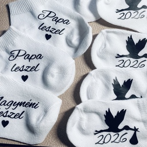 Bababejelentő zokni 6 db - ruha & divat - cipő & papucs - zokni - Meska.hu