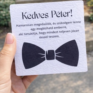 Férfi tanú felkérő csomag - esküvő - meghívó & kártya - tanú felkérő - Meska.hu