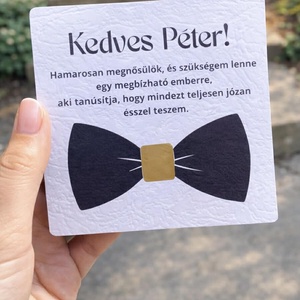 Férfi tanú felkérő csomag - esküvő - meghívó & kártya - tanú felkérő - Meska.hu