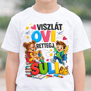Ballagási gyerek póló Viszlát ovi irány a suli - ruha & divat - gyerekruha - póló - Meska.hu
