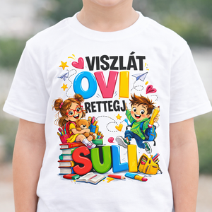 Viszlát ovi rettegj suli ajándékcsomag - ruha & divat - gyerekruha - póló - Meska.hu