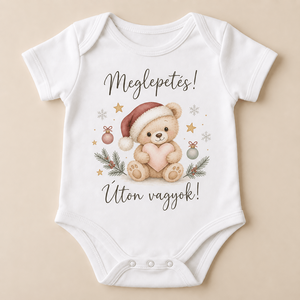 Karácsonyi baba bejelentő body - baba - mama - babaruházat - baba body - Meska.hu